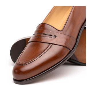 Zelli Italia Savannah Men's Shoes Chili Calf-Skin Leather Penny Loafer (ZEL1009)