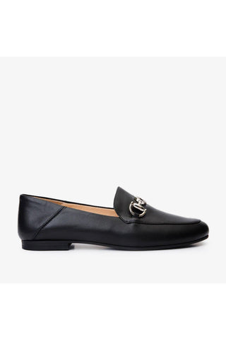 Vinci Luanda Leather Horse-Bit Loafer - Black