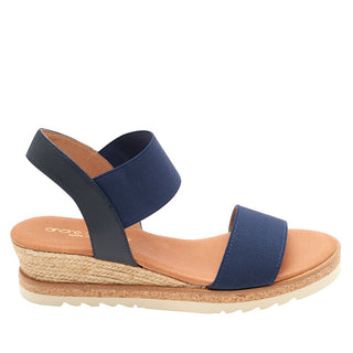 Neveah Women’s Shoes Calf-Skin Leather & Elastic Strap Wedge (AA1012)