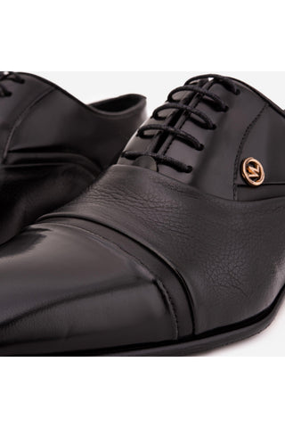 Vinci Rockwell Leather Oxford - Black