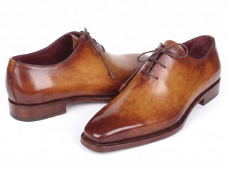 Paul Parkman tan burnished wholecut Oxford - view 5