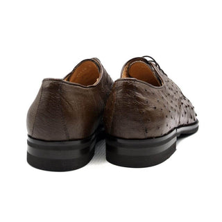 Zelli Italia Andrea Men's Shoe Brown Ostrich Skin Derby (ZEL1035)
