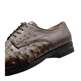 Zelli Italia Andrea Men's Shoe Brown Ostrich Skin Derby (ZEL1035)