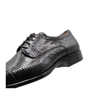 Zelli Italia Giovanni Men's Shoes Brown Teju Lizard Skin Derby (ZEL1037)