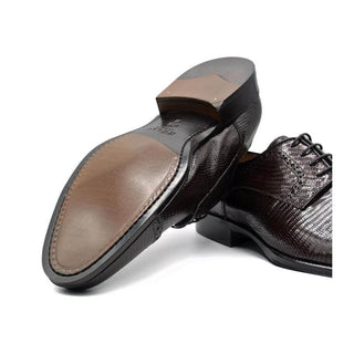 Zelli Italia Giovanni Men's Shoes Brown Teju Lizard Skin Derby (ZEL1037)