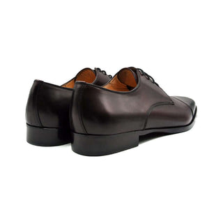 Zelli Italia Enzo Men's Shoes Black Cherry Calf-Skin Leather Cap-toe Derby (ZEL1040)