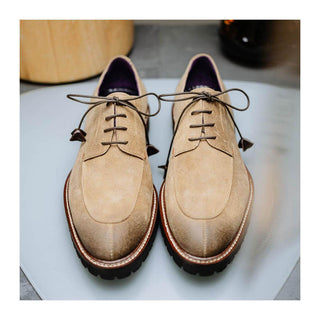 Zelli Italia Campo Men's Shoes Oak Wax Finish Goat-Skin Suede Derby (ZEL1041)