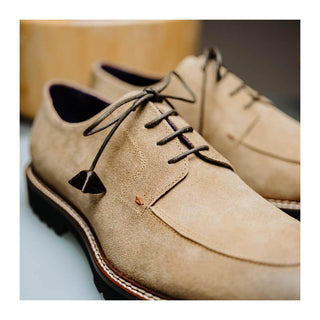 Zelli Italia Campo Men's Shoes Oak Wax Finish Goat-Skin Suede Derby (ZEL1041)