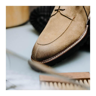 Zelli Italia Campo Men's Shoes Oak Wax Finish Goat-Skin Suede Derby (ZEL1041)