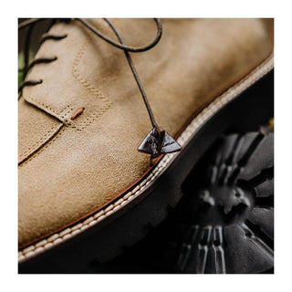 Zelli Italia Campo Men's Shoes Oak Wax Finish Goat-Skin Suede Derby (ZEL1041)