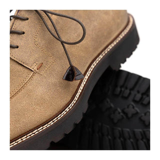 Zelli Italia Campo Men's Shoes Oak Wax Finish Goat-Skin Suede Derby (ZEL1041)