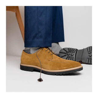 Zelli Italia Campo Men's Shoes Tobacco Goat-Skin Suede Derby (ZEL1042)