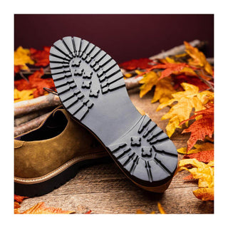 Zelli Italia Campo Men's Shoes Tobacco Goat-Skin Suede Derby (ZEL1042)