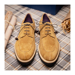 Zelli Italia Campo Men's Shoes Tobacco Goat-Skin Suede Derby (ZEL1042)