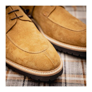 Zelli Italia Campo Men's Shoes Tobacco Goat-Skin Suede Derby (ZEL1042)