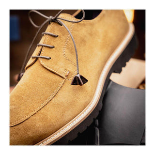 Zelli Italia Campo Men's Shoes Tobacco Goat-Skin Suede Derby (ZEL1042)