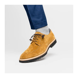 Zelli Italia Campo Men's Shoes Tobacco Goat-Skin Suede Derby (ZEL1042)