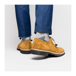 Zelli Italia Campo Men's Shoes Tobacco Goat-Skin Suede Derby (ZEL1042)