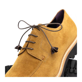 Zelli Italia Campo Men's Shoes Tobacco Goat-Skin Suede Derby (ZEL1042)