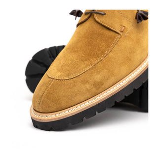 Zelli Italia Campo Men's Shoes Tobacco Goat-Skin Suede Derby (ZEL1042)