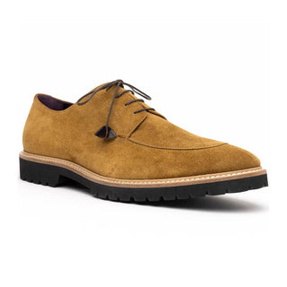 Zelli Italia Campo Men's Shoes Tobacco Goat-Skin Suede Derby (ZEL1042)