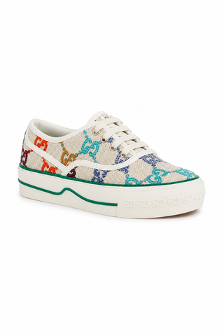 Gucci 659950 EFT60 8469 GG Multi-Color Psychedelic GG Canvas Casual Tennis Sneakers (GGW3102)
