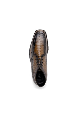 Mauri Angel 3238 Olive with Black Finished Ostrich Split-Toe Derby Boots (MA5588)