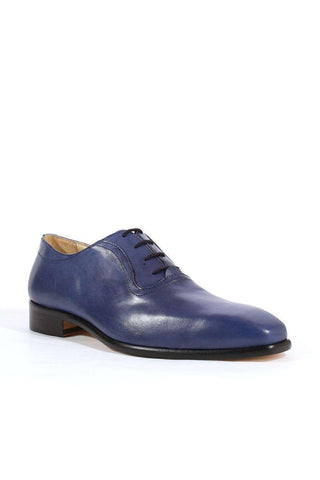 Emilio Franco Italian Men's Designer Shoes Blue Leather Oxfords (EFS1002)