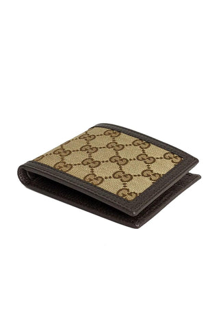 Gucci Men's Bi Fold wallet 260987 525040 Beige & Brown Guccissima (GGMW2022)