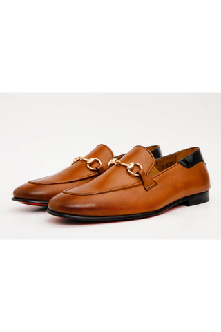 Vinci Maratea Leather Horse-Bit Loafer - Brown & Black