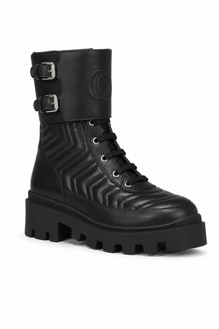 Gucci Shoes 628855 DH7A0 1000 Women's boot with Interlocking G Boots (GGW3100)