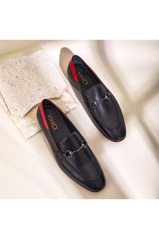 Vinci Maratea Leather Horse-Bit Loafer
