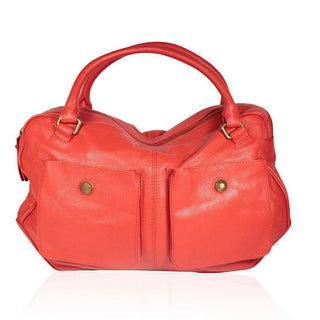 Red Lamb Leather Handbag Maddox TS10-07 (DM22)