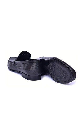 Corrente 3898 Deer Horse-Bit Loafer - Black