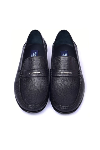 Corrente 3898 Deer Horse-Bit Loafer - Black