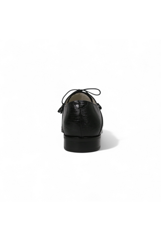 Fennix Designer Shoes Men's Hornback Crocodile/Ostrich Black Oxfords (FXS103)