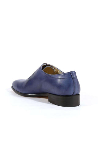 Emilio Franco Italian Men's Designer Shoes Blue Leather Oxfords (EFS1002)