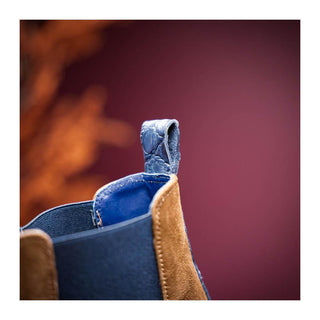 Zelli Italia Gianna Men's Shoes Cognac Suede Leather Chelsea Boot (ZEL1070)