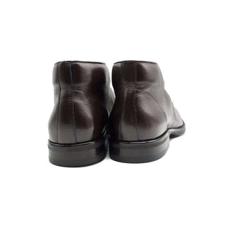 Zelli Italia Marco Men's Shoes Dark Brown Deer-Skin Chukka Boot (ZEL1068)