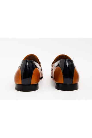 Vinci Maratea Leather Horse-Bit Loafer - Brown & Black