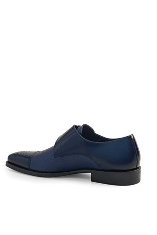 Mezlan Phoenix Leather & DeerSingle Monk-Strap