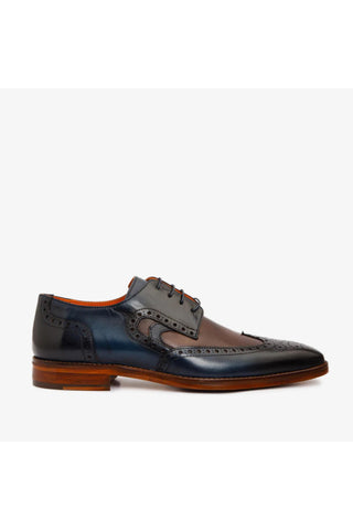 Vinci Neiva Leather Derby - Navy & Brown