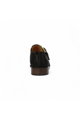 Lowe Valentini Designer Men's Designer Shoes Brown Pony Gold-Plated Monk-Straps Loafers (LDM02)