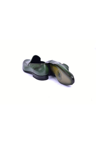 5470HS Leather Loafer - Green-Dellamoda