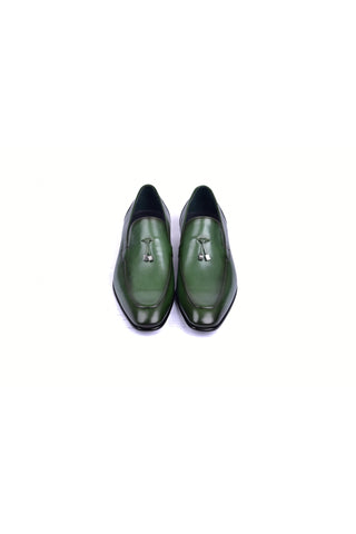 5470HS Leather Loafer - Green-Dellamoda