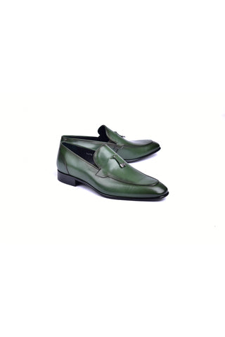 5470HS Leather Loafer - Green-Dellamoda