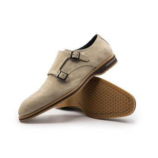 Zelli Italia Legerra Men's Shoes Sand Goat-Skin Suede Monk-Strap (ZEL1073)
