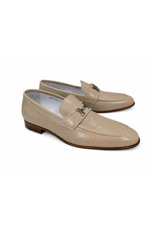 5760V Leather Loafer - Beige-Dellamoda
