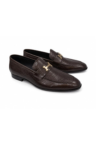5760V Leather Loafer - Brown-Dellamoda