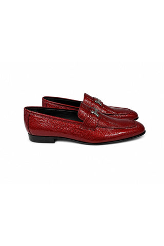 5760V Leather Loafer - Red Rust-Dellamoda